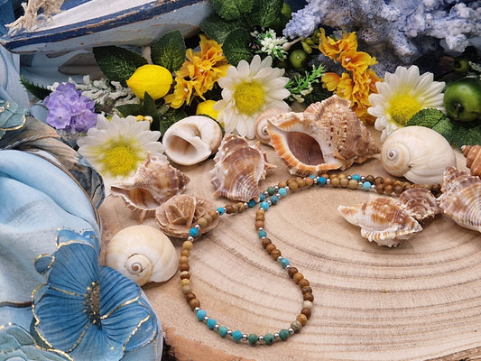 Collana Turchese e pietra paesina naturali