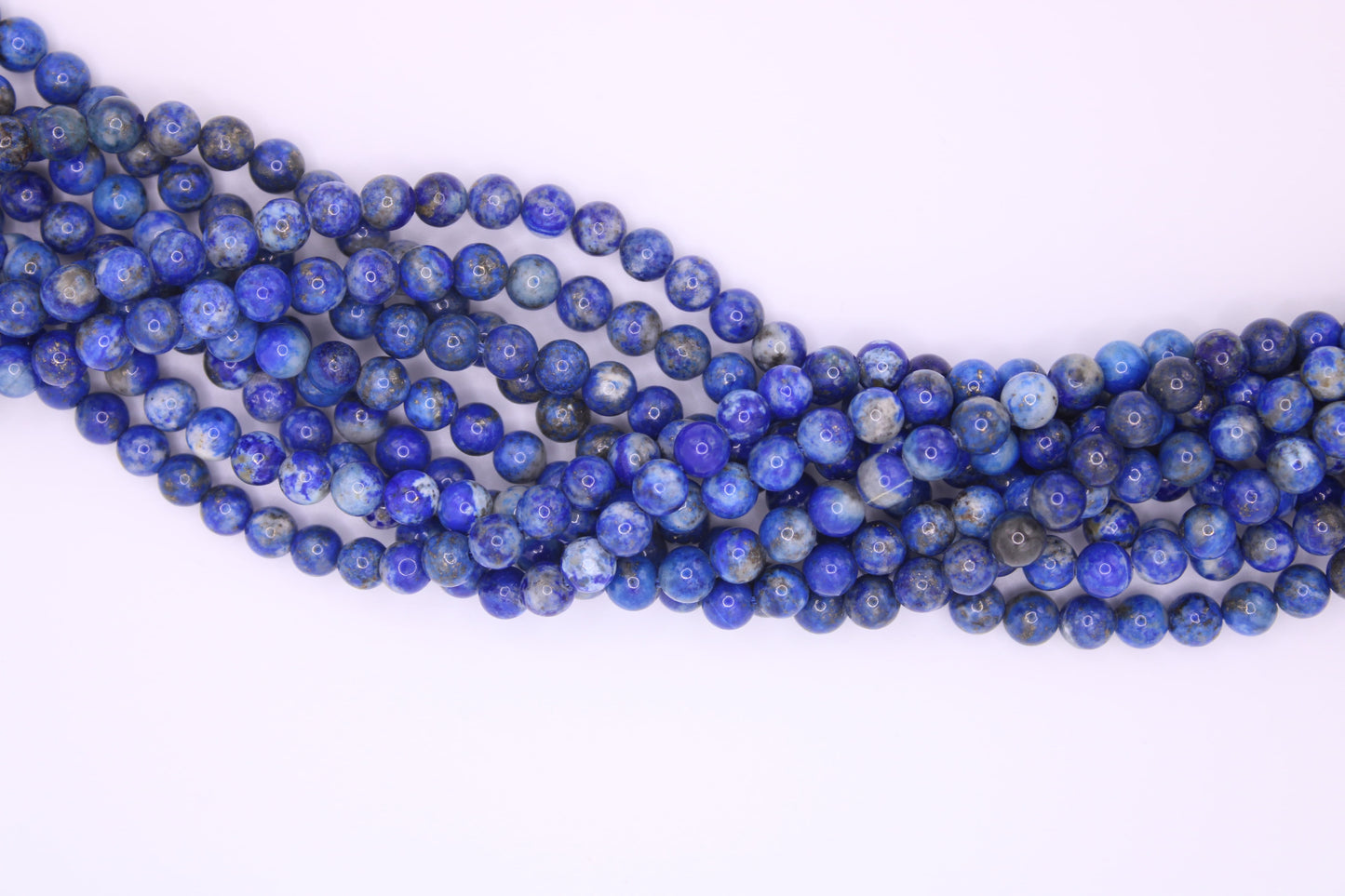 Lapislazuli fili di pietra naturale tondo liscio