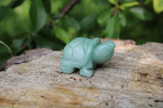 Tartaruga avventurina verde pietra naturale