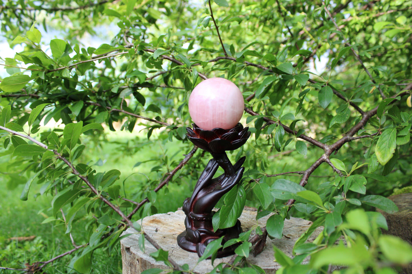 Sfera quarzo rosa pietra naturale