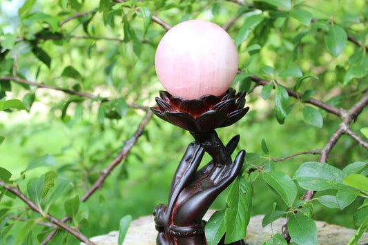 Sfera quarzo rosa pietra naturale