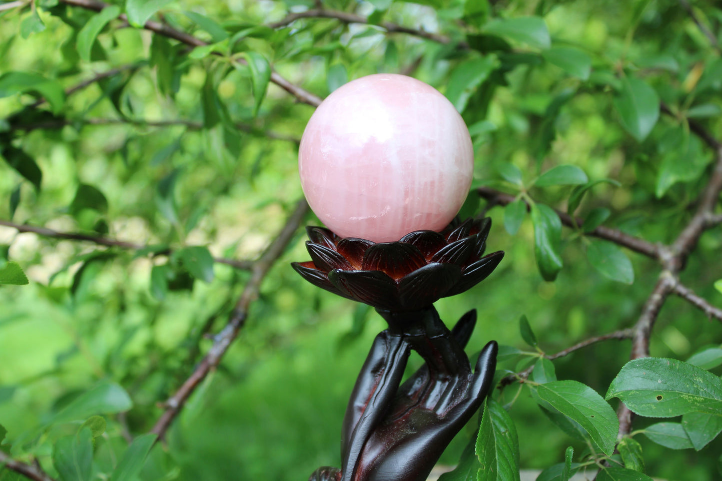 Sfera quarzo rosa pietra naturale