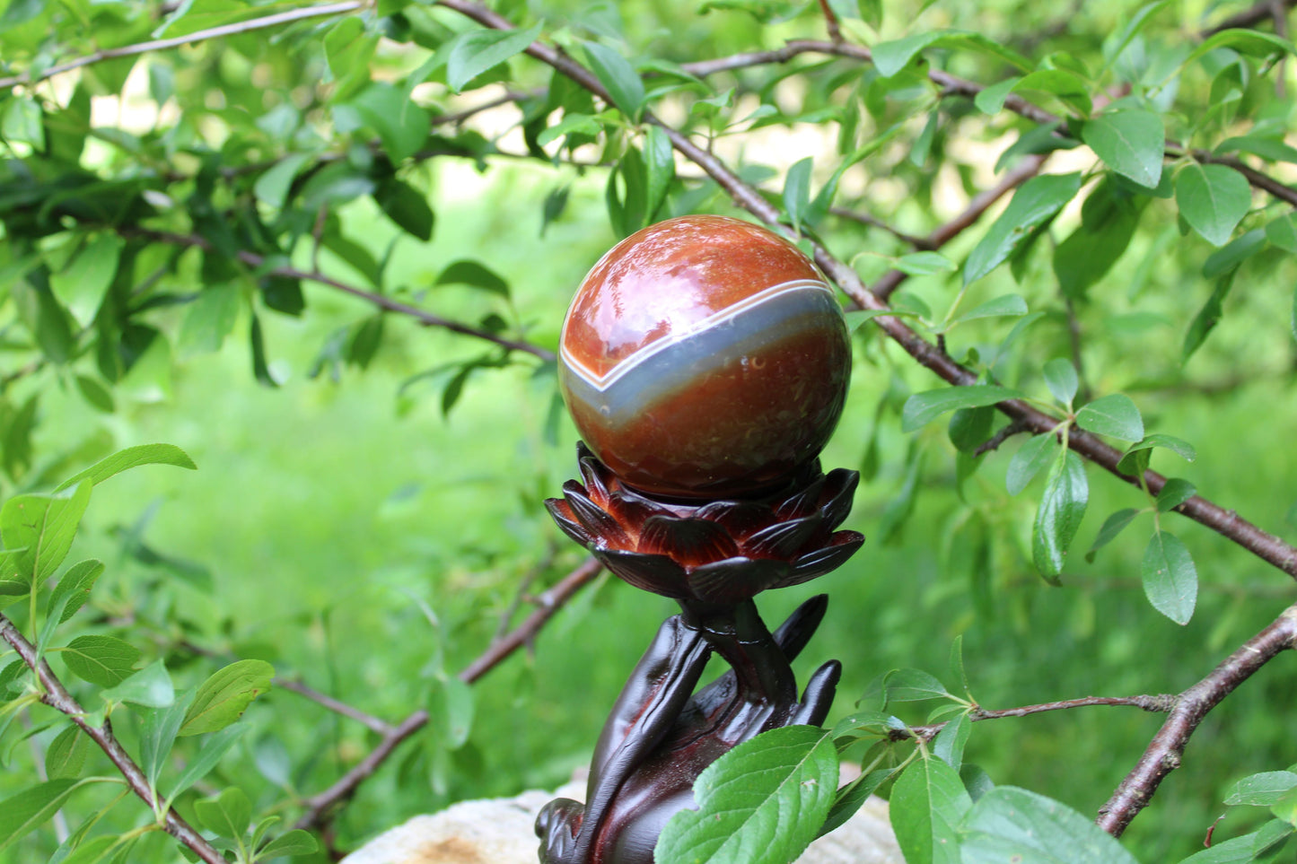 Sfera corniola pietra naturale