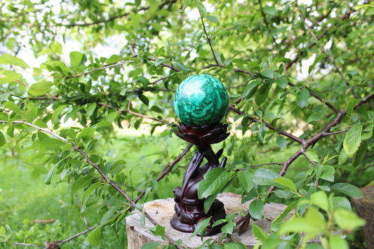 Sfera malachite 8 cm pietra naturale