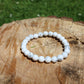 Bracciale 8 mm magnesite pietra naturale