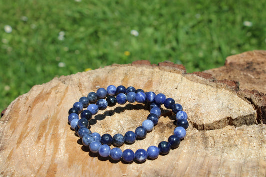 Bracciale 8 mm sodalite pietra naturale