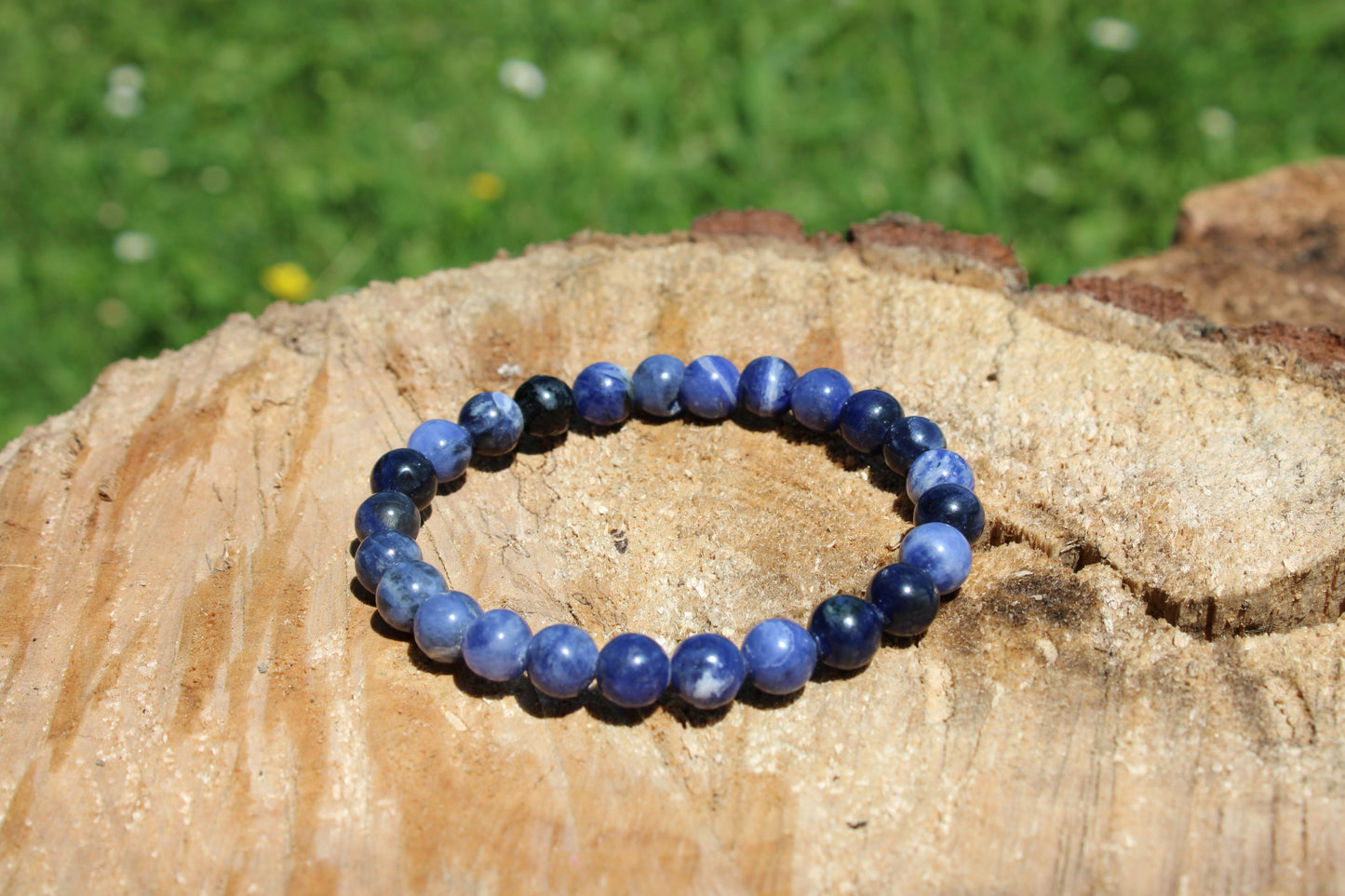 Bracciale 8 mm sodalite pietra naturale