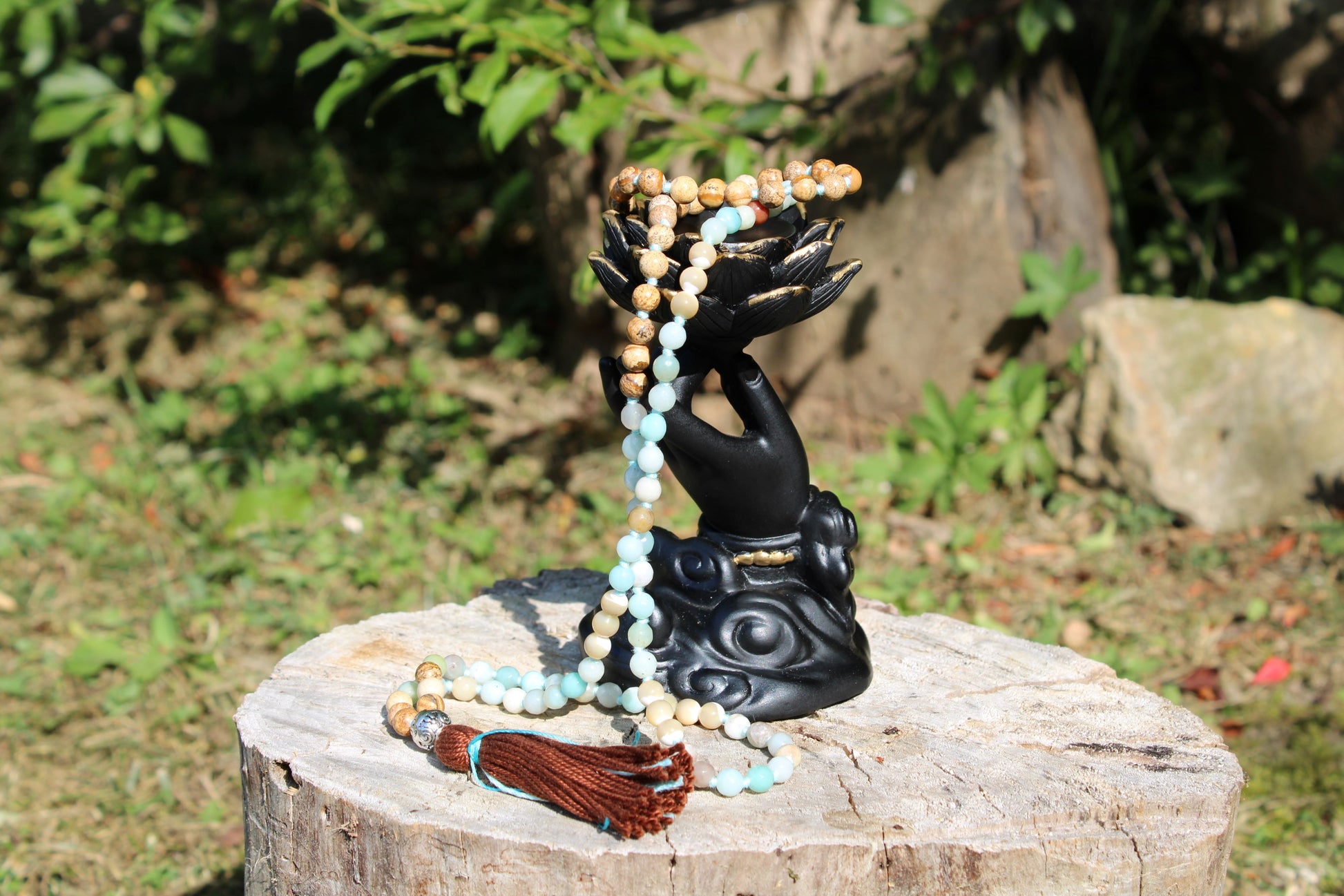 Collana Con Pietre Curative Naturali - Ciondoli Della Danza Della Luna - Moon Da - Foto 12