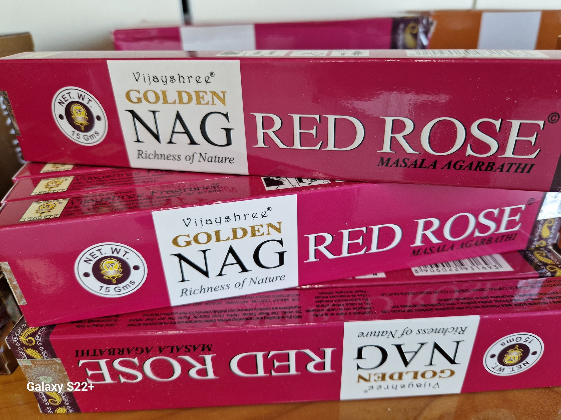 Incenso Golden Nag Red Rose