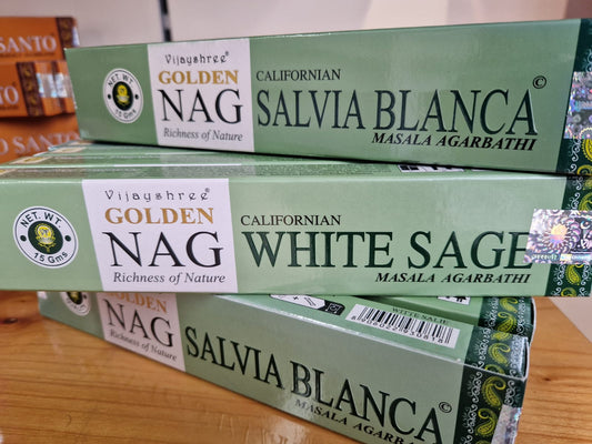 Incenso Golden Nag Salvia Bianca