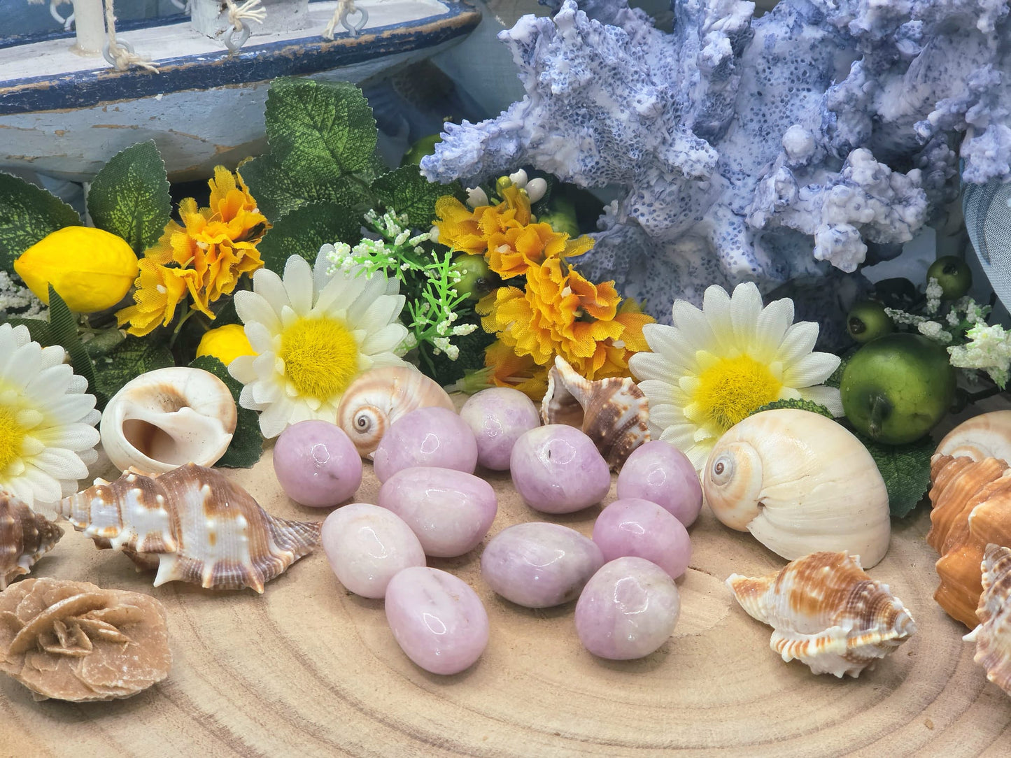 Kunzite pietra burattata naturale 2