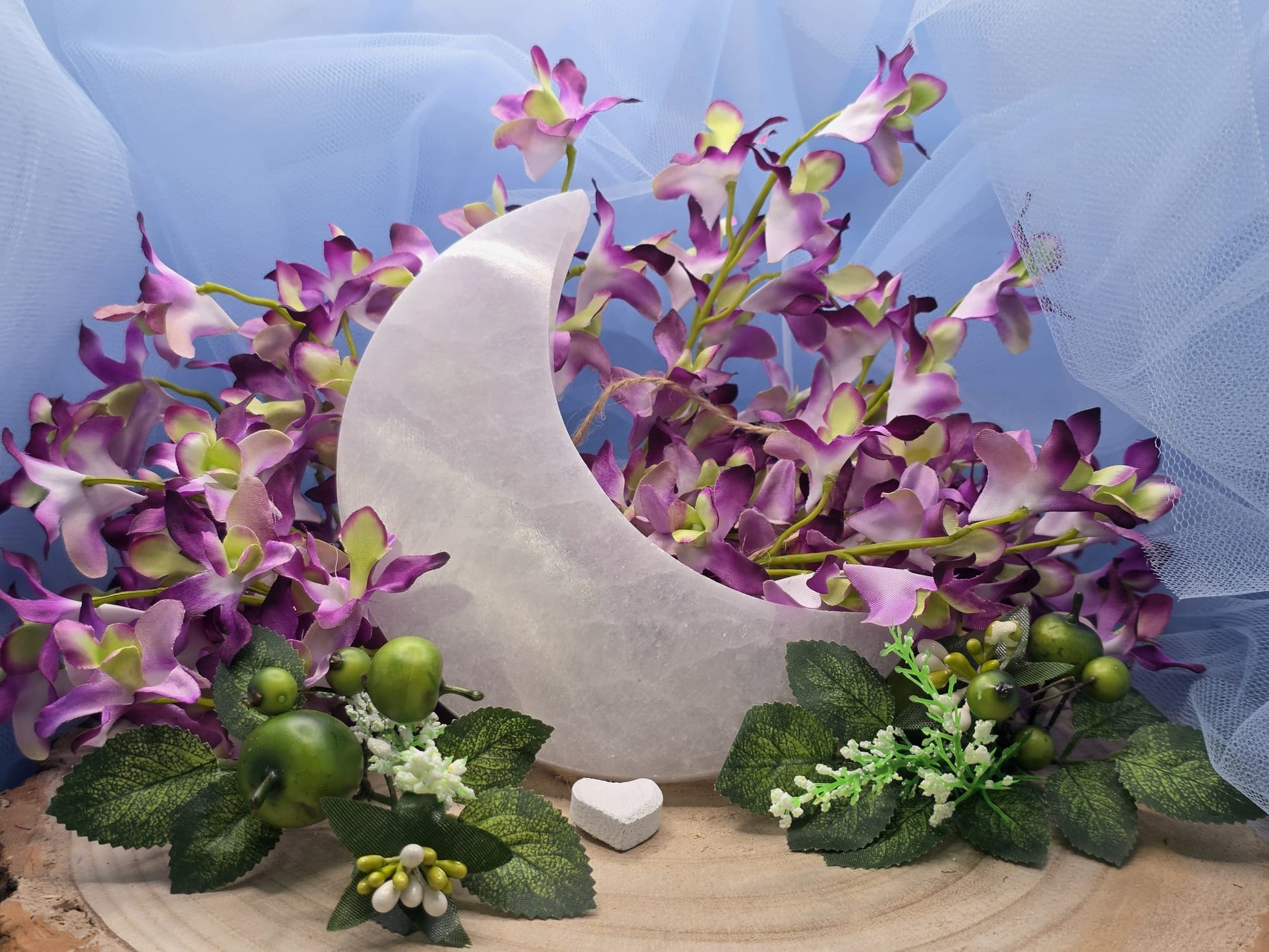 Luna in Selenite naturale