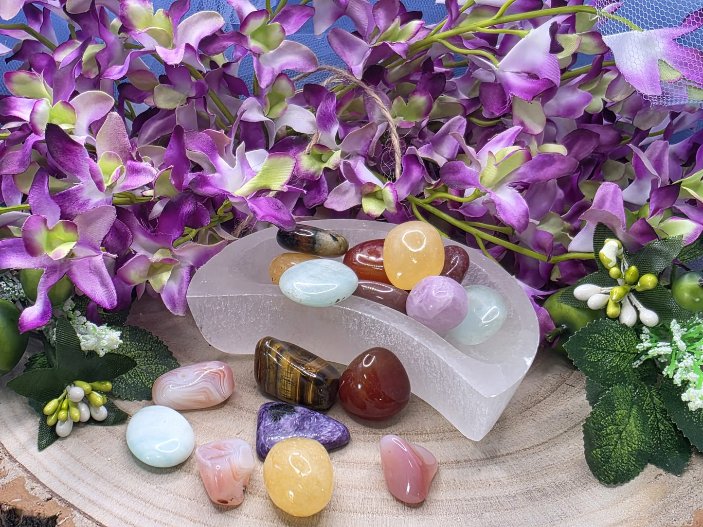 Luna selenite naturale