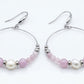 Orecchini Kunzite e Perla fondo bianco