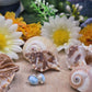 Orecchini perno Larimar naturale su argento 2