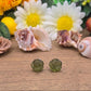 Orecchini tormalina verde su argento