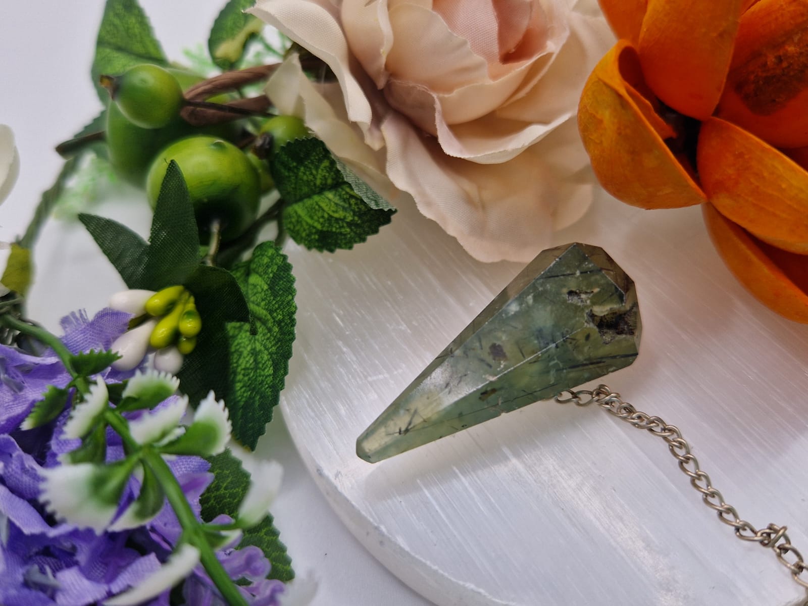 Pendolino prehnite pietra naturale