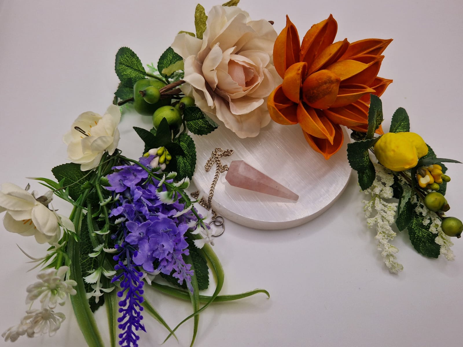 Pendolino quarzo rosa pietra naturale