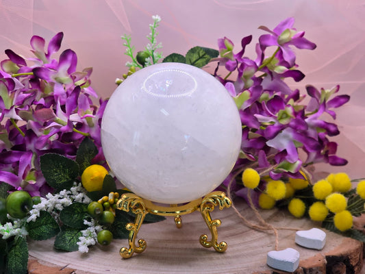 Sfera Calcite bianca naturale 