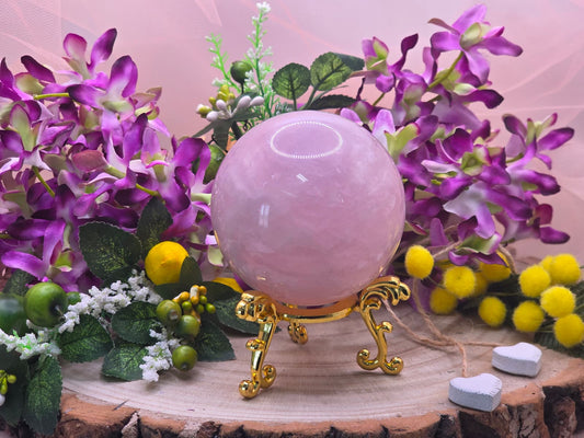 Sfera Quarzo rosa 7cm pietra naturale