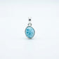 Ciondolo ovale Larimar pietra naturale