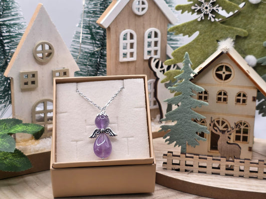 Ciondolo angelo ametista