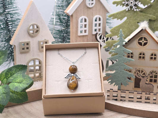 Ciondolo angelo occhio di tigre