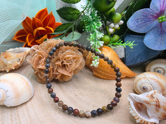 Bracciale Pietersite 4mm pietra naturale