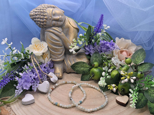 bracciale 4mm Amazzonite naturale