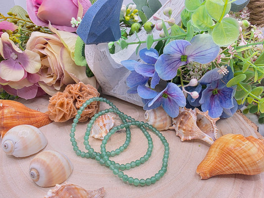 bracciale avventurina verde 4mm naturale