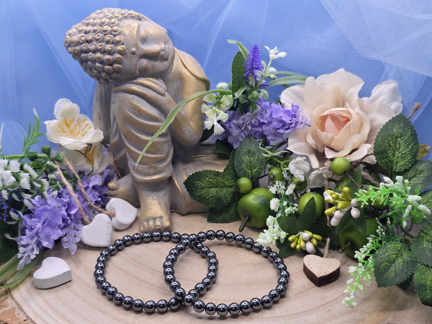 bracciale 6mm Ematite naturale