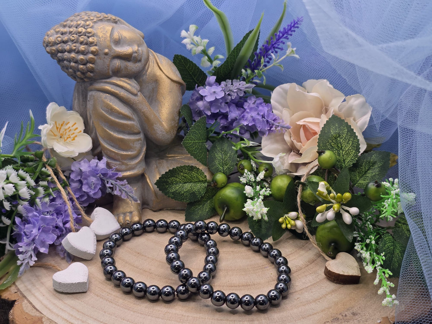 Bracciale 8mm Ematite naturale
