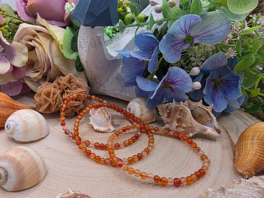 bracciale Corniola 4mm pietra naturale