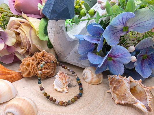 Bracciale Diaspro Oceano naturale 