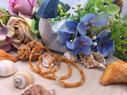 bracciale avventurina arancio naturale