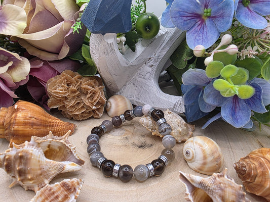 Bracciale Agata Botswana pietra naturale 