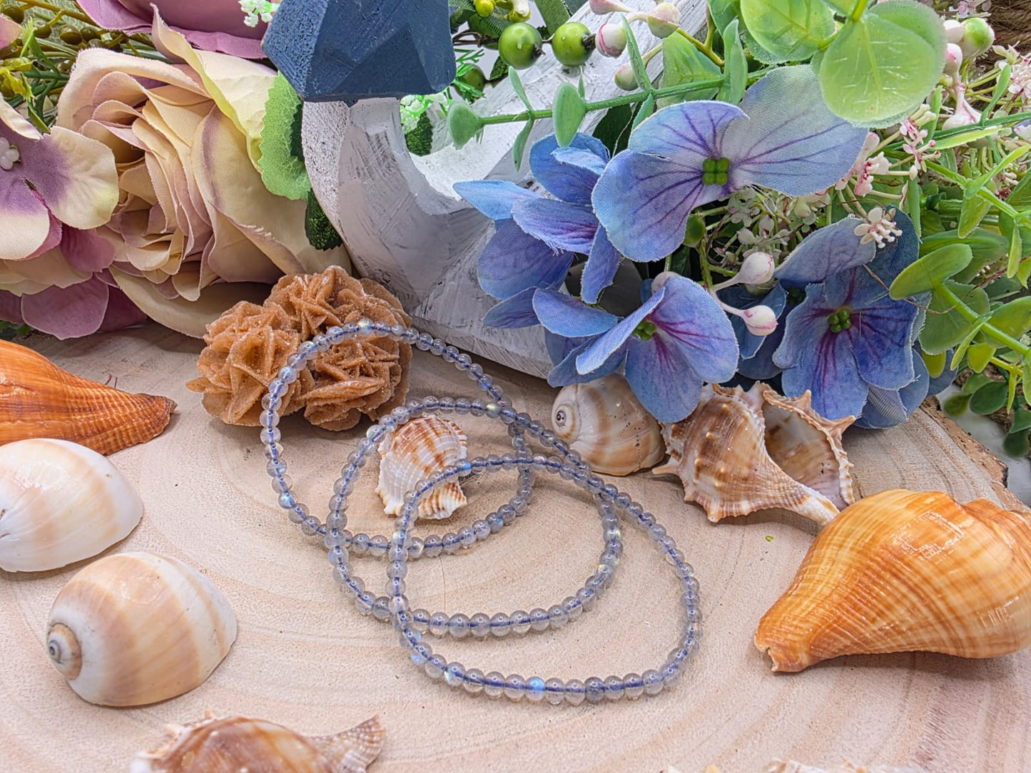 bracciale 4mm labradorite naturale
