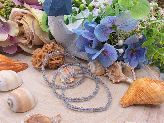 bracciale 4mm labradorite naturale