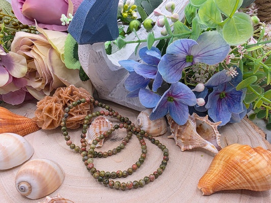 bracciale unakite 4mm