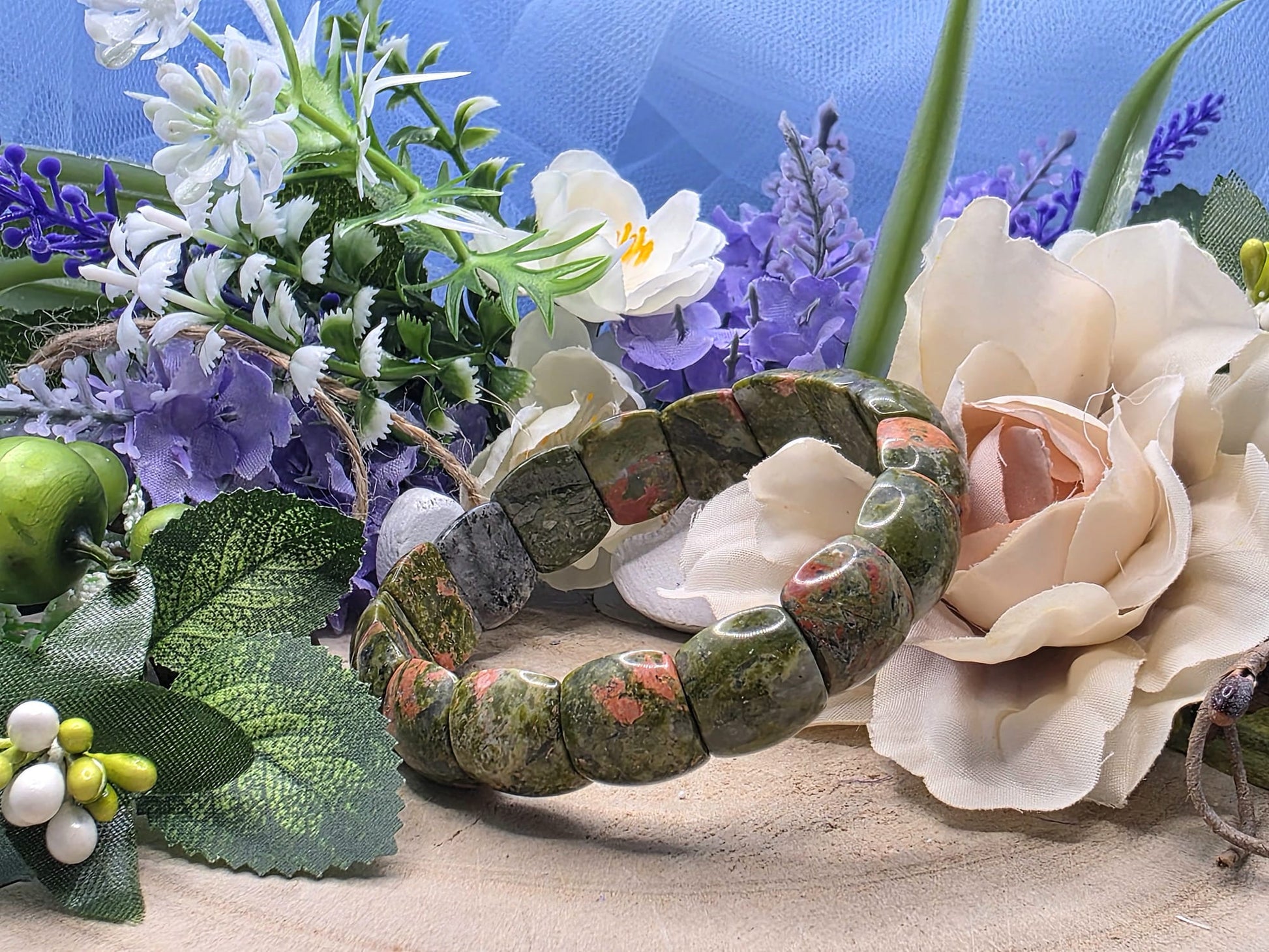 bracciale fascia Unakite naturale