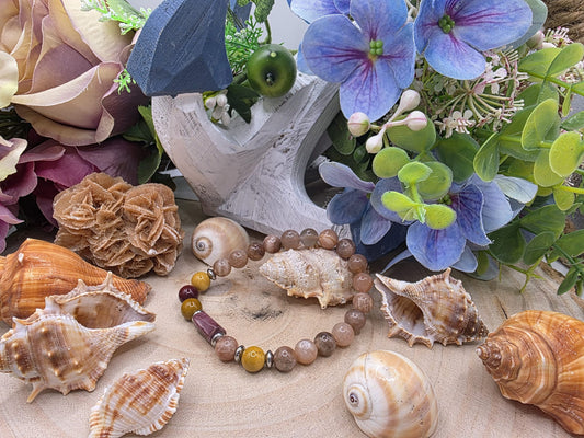 Bracciale Pietra di Luna e Mookaite