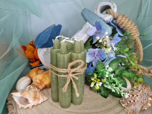 Candela per rituali verde 11 cm