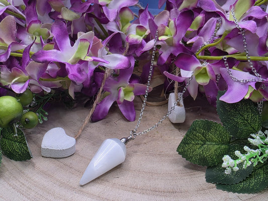 Ciondolo selenite naturale 