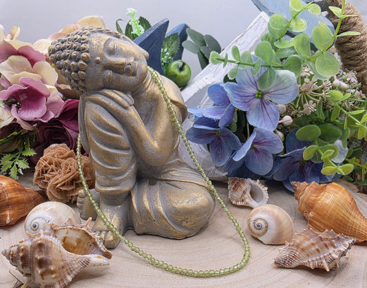 Collana Olivina pietra naturale