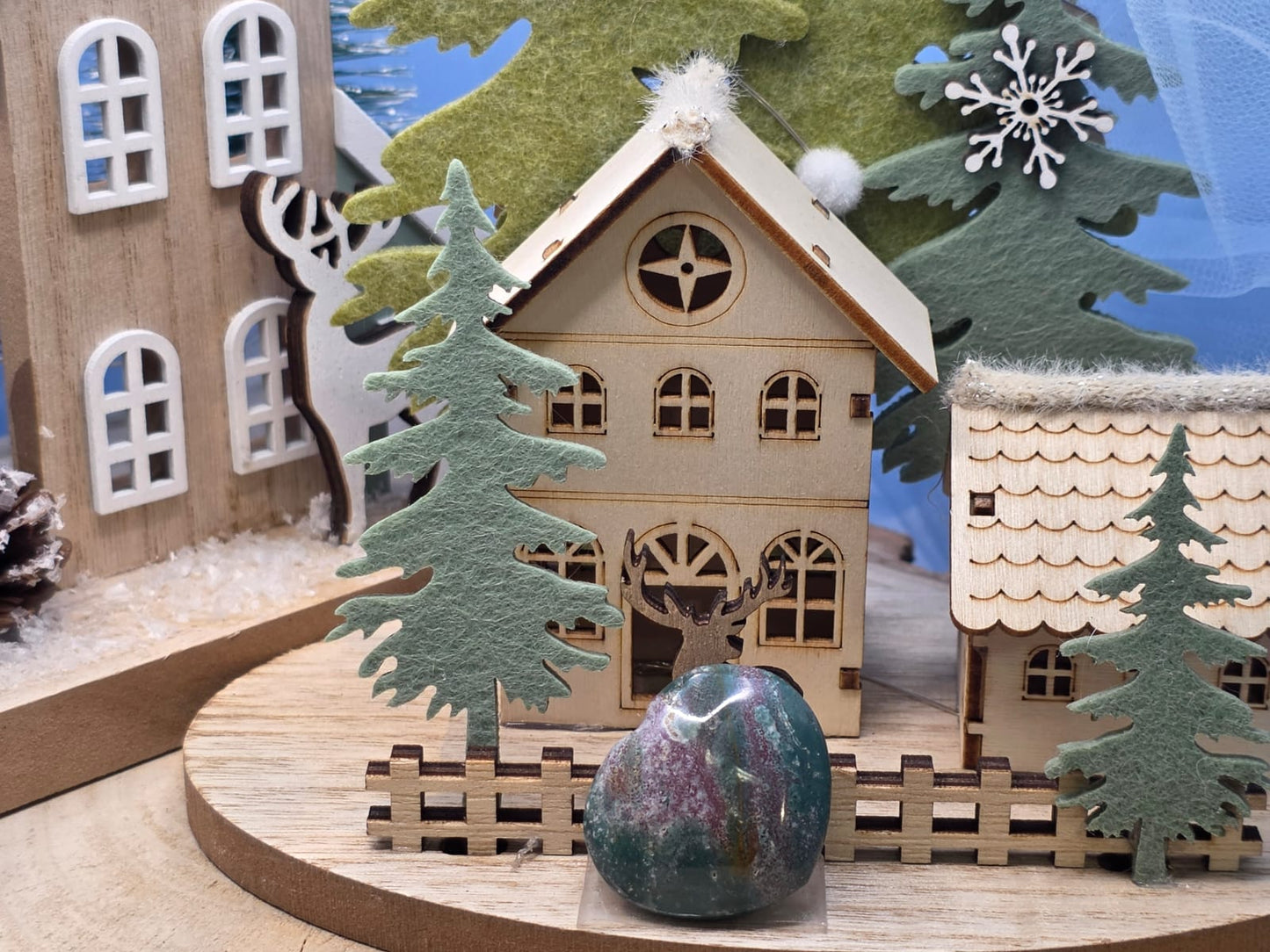 Cuore diaspro oceano pietra naturale 