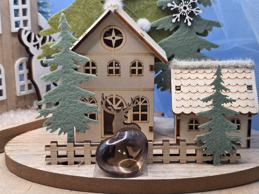 Cuore quarzo fume pietra naturale 