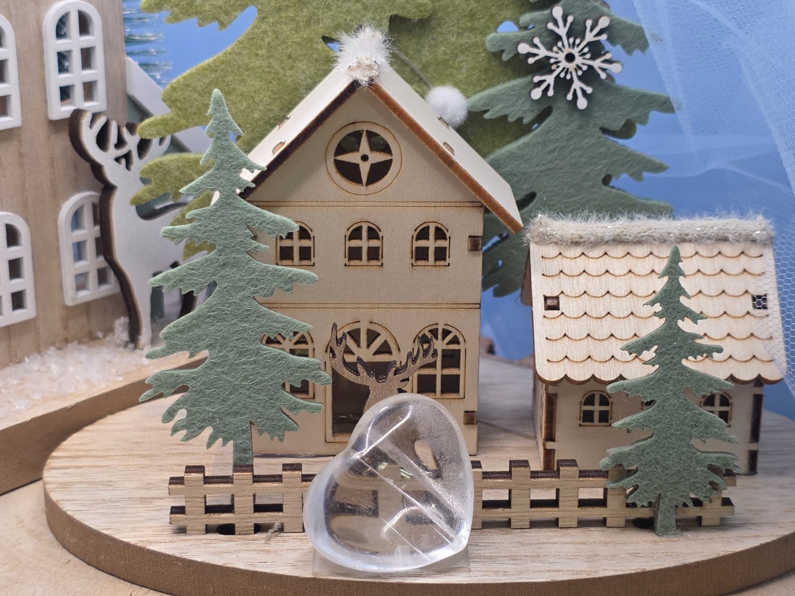 Cuore quarzo ialino pietra naturale 