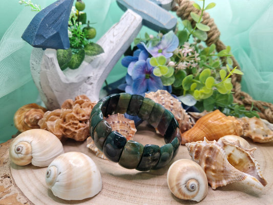 Bracciale fascia Agata Muschiata