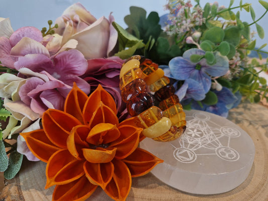 Bracciale ambra naturale fascia
