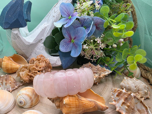 Bracciale fascia quarzo rosa pietra naturale